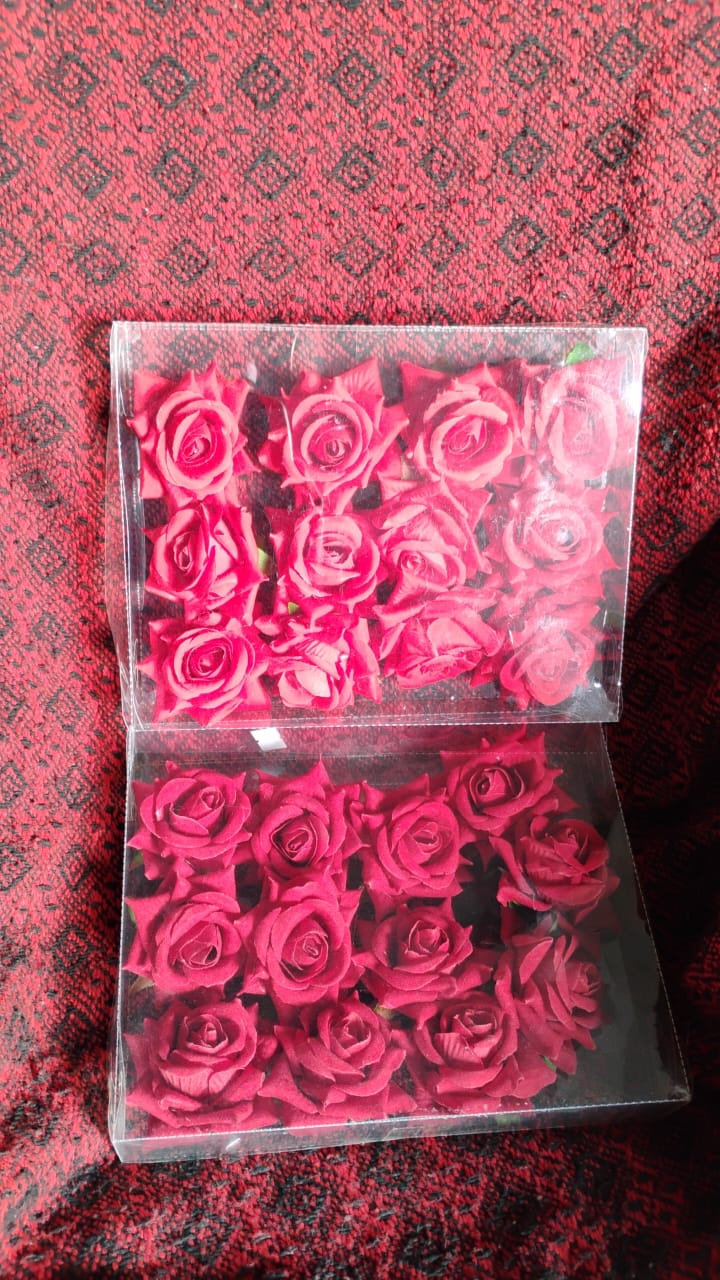 Flower Rose Hair Pin / Clip Velvet Flower Design (12 pcs Set / Red Color Only), Hair accessories Flower Rose Hair Pin / Clip Velvet Flower Design (12 pcs Set / Red Color Only), Hair accessories